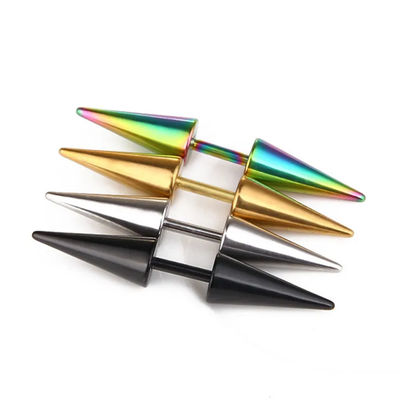 

Wholesale 1Pair Metal Screw Stud Earrings Fashion Earrings Circles Earrings for Men No Holes stars Fans Earrings Man Cool