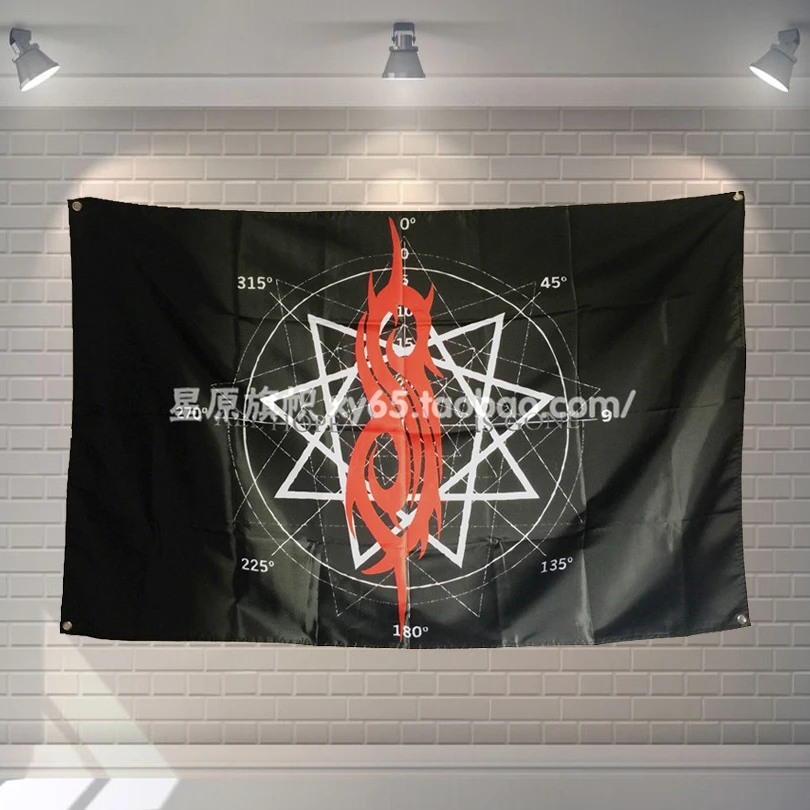 

"SLIPKNOT" Pop Band Sign Cloth Flag Four-Hole Hanging paintings Cafe Hotel Music Studio Decoration