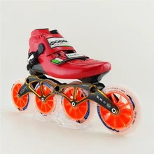 Carbon Fiber Inline Speed Skates Shoes Adults/Kids Game Special Racing Shoes 4 Wheels Roller Patins Shoes