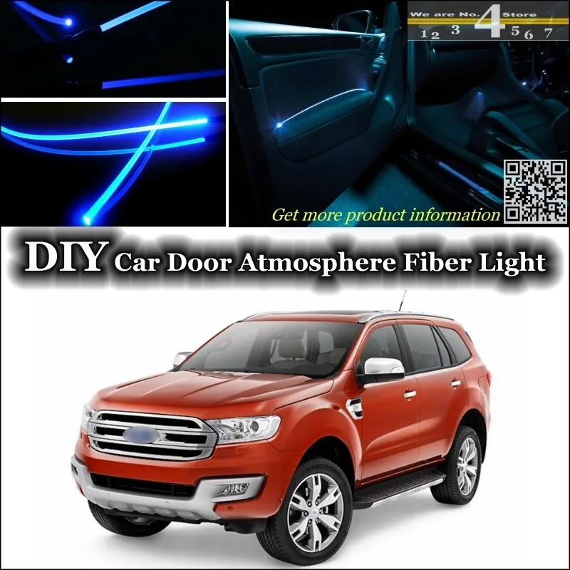 

For Ford Everest interior Ambient Light Tuning Atmosphere Fiber Optic Band Lights Inside Door Panel illumination Not EL light