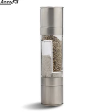 AnnyFa 2 In 1 Edelstahl Pfeffer Salz Gewürzmühle Grinder Stick Tool