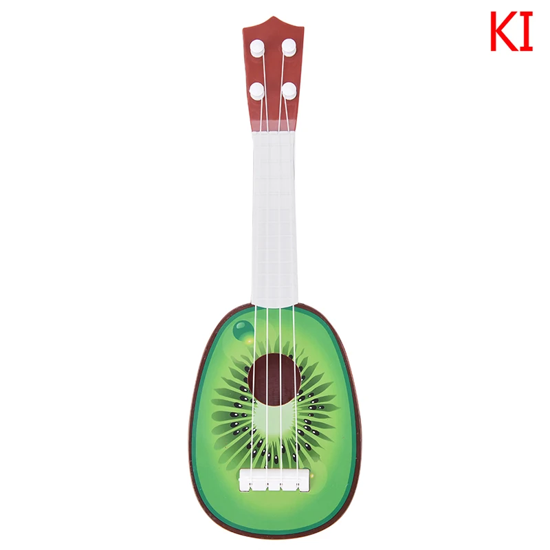 Поступление Детская 4 струнная гитара фруктовый стиль музыкальный инструмент укулеле для детей подарочная игрушка - Цвет: kiwi