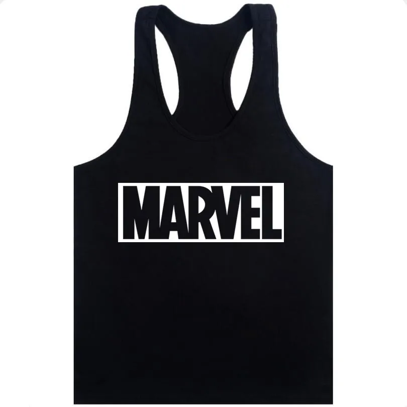 Универсальная мужская майка MARVEL для бодибилдинга, фитнеса, бодибилдинга, без рукавов, Брендовые повседневные рубашки, Мужская майка