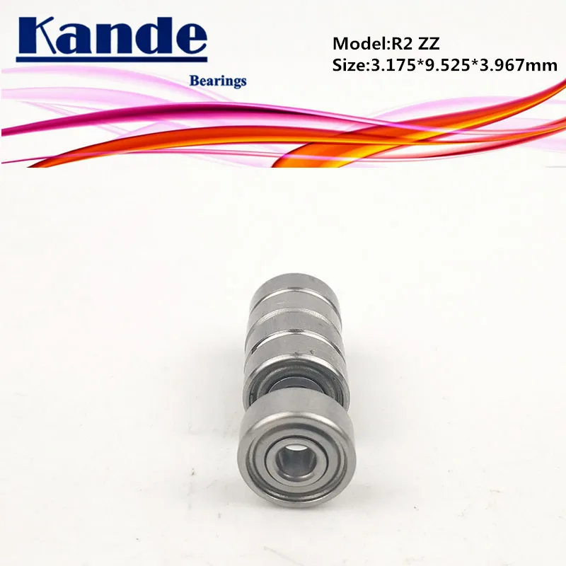 

Kande Bearings R2 10pcs ABEC-1 R2 ZZ Miniature Inch Bearing 3.175*9.525*3.967mm R2ZZ Inch Bearing