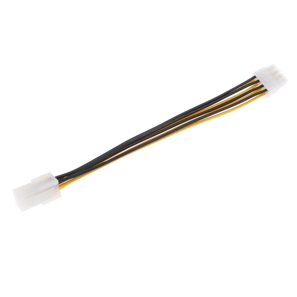 5pcs 4 Pin Female to 8 Pin Male CPU Power Converter Cable Lead Adapter Cord