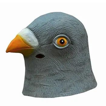 

Pigeon Head party Mask Creepy Halloween Costume Theater Prop Novelty Latex rubber case for laptop