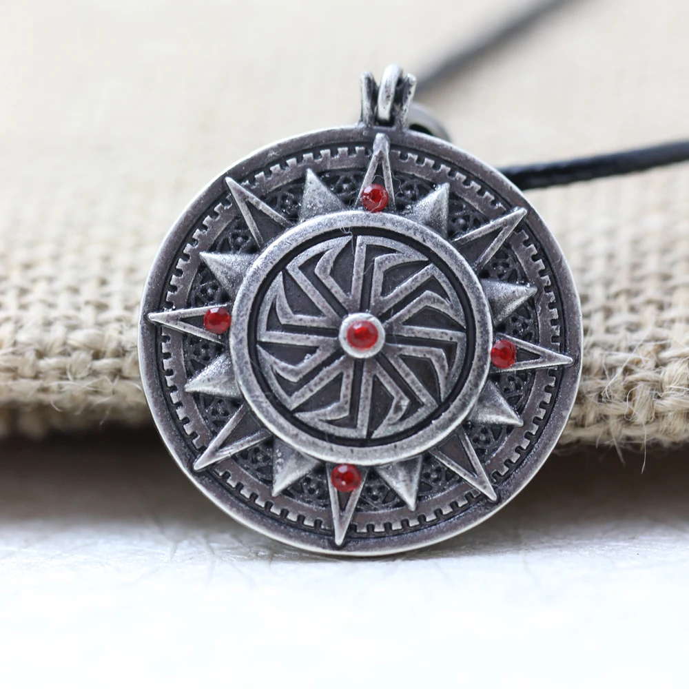 10 шт. Kolovrat Sllavics Подвеска Ожерелье Sun Wheel славянский Амулет подвеска ожерелье Pagan