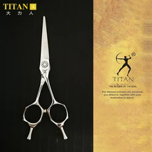 Titan-Tijeras de acero inoxidable VG10, para barbería, profesionales, afiladas, hechas a mano