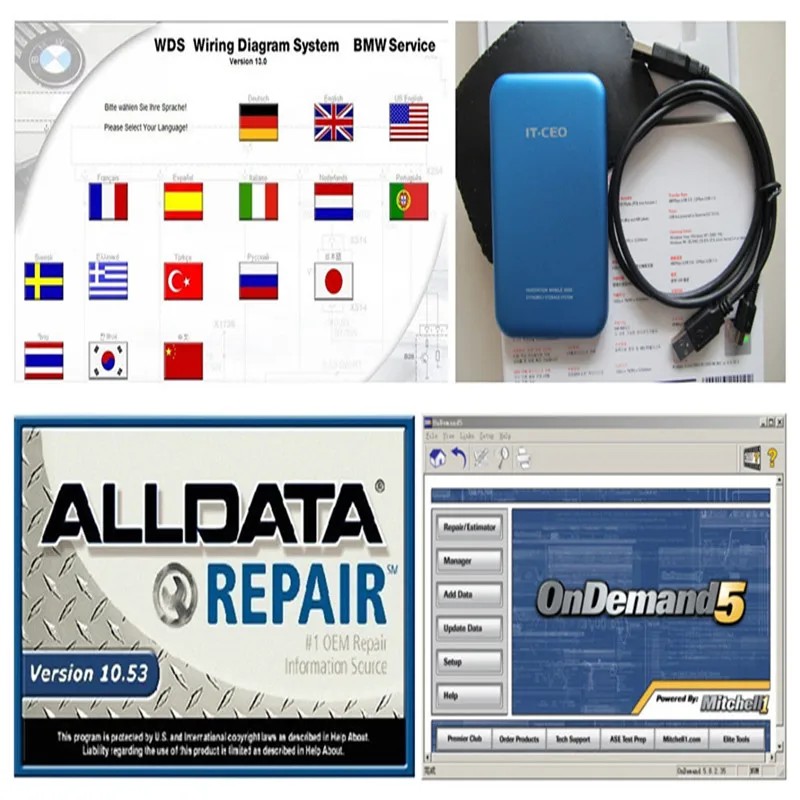 Latest Alldata Software 10.53 auto repair data + Mitchell on demand