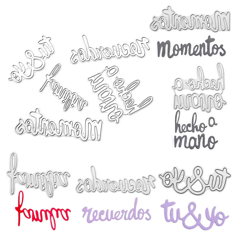Buy Spanish Letters Metal Cutting Dies Stencil for DIY Scrapbooking Album
