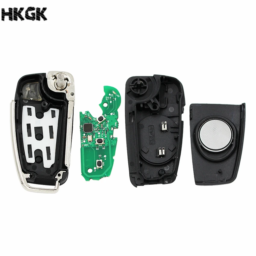 3 BUTTON FOLDING FLIP SMART CAR KEY FOB FOR AUDI A3 A4 A6 A8 QUATTRO TT REPLACEMENT REMOTE CONTROL CAR KEY FOB 315MHZ