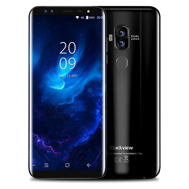 Blackview S8 4 г телефон 5.7 дюймов Android 7.0 mtk6750t Octa core 4 ГБ Оперативная память 64 ГБ Встроенная память двойной спереди камеры touch Сенсор мобильного телефона