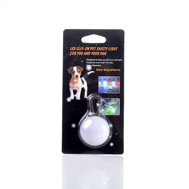 Светодио дный кулон с подсветкой Dog Tag питомца освещении собака Флэш