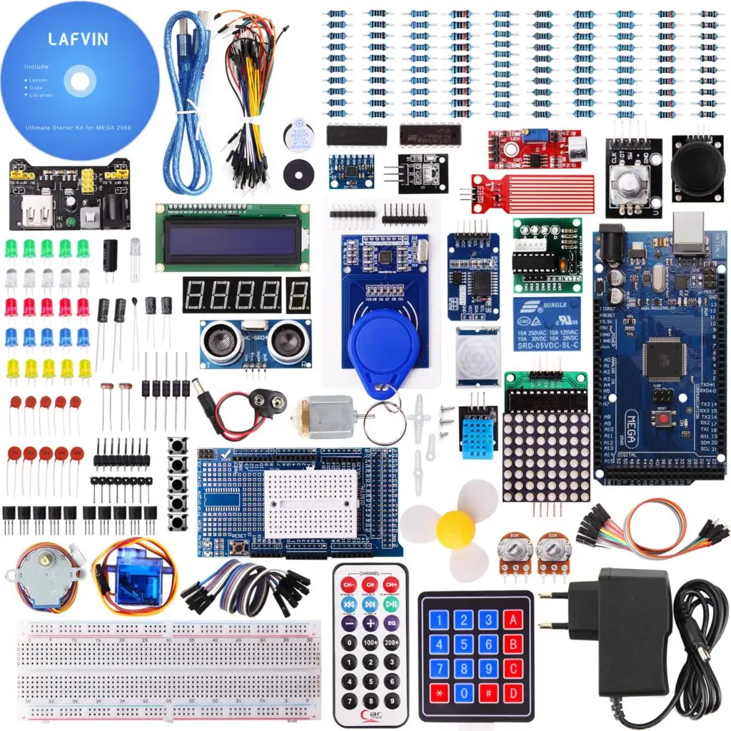 LAFVIN Mega 2560 проект самый полный стартовый набор с учебником для Arduino