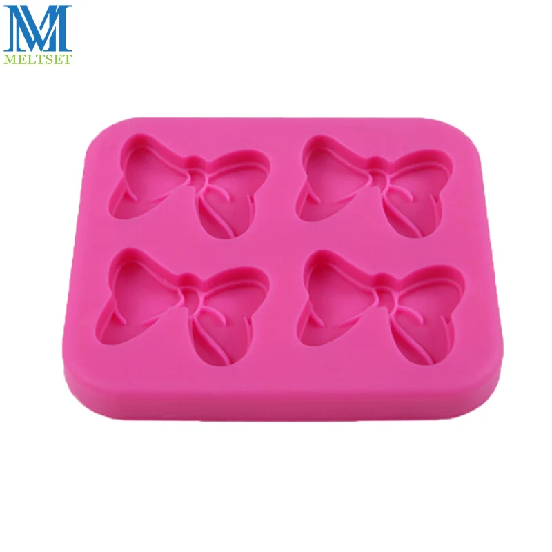 

4 Units Bow Rectangle Silicone Cake Mold Bakeware Home DIY Baking Cake Pans