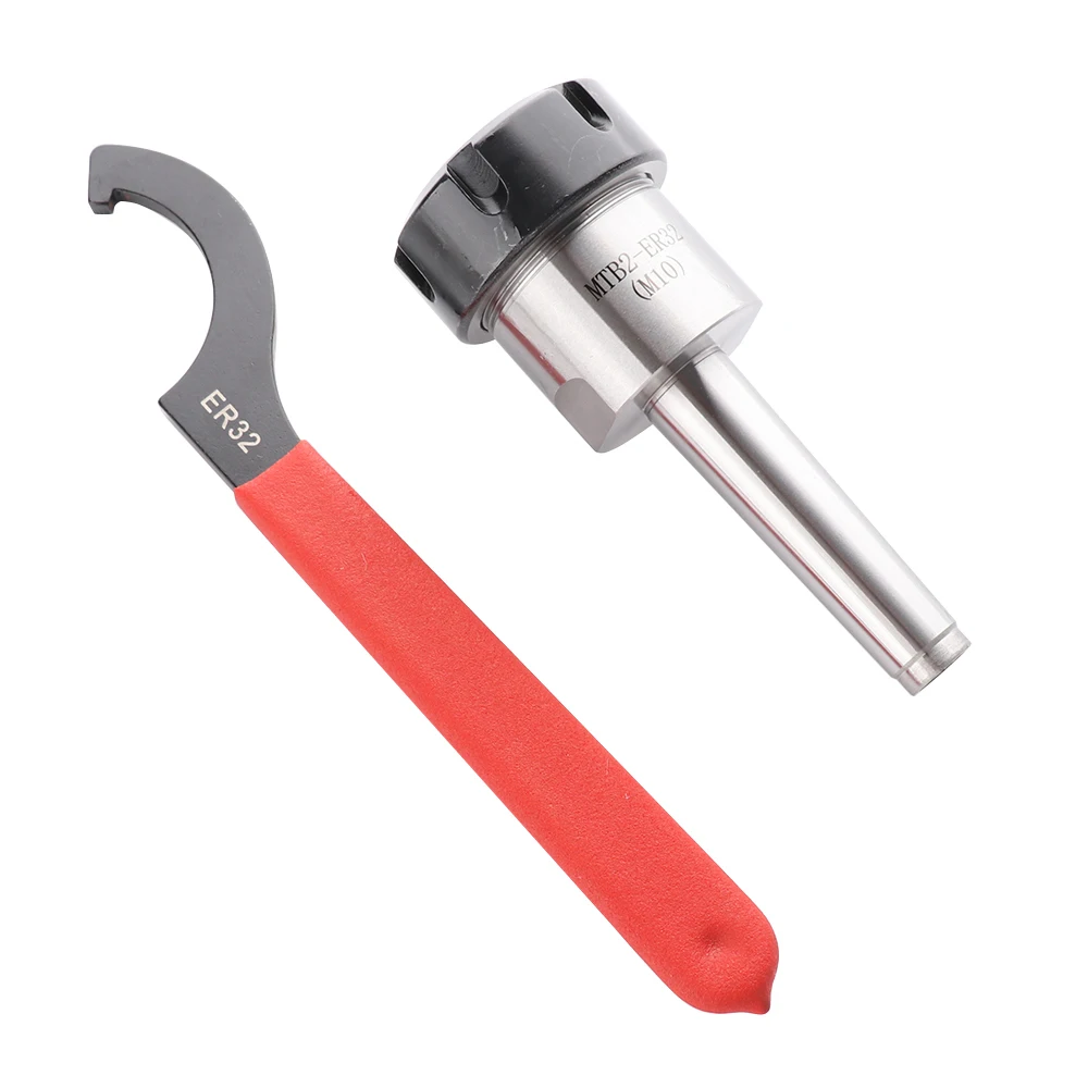 

MT2 M10 Milling ER32 Collet Chuck Holder Fixed CNC Millling Tool Holder Shank Holding With Half-moon Spanner Set