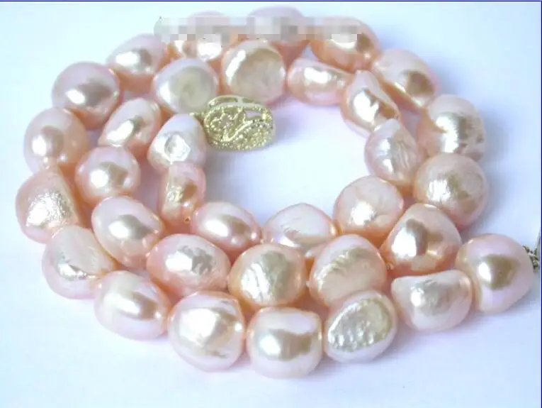 

Hot sale new Style >>>>>Authentic nature Baroque pink freshwater pearl necklace
