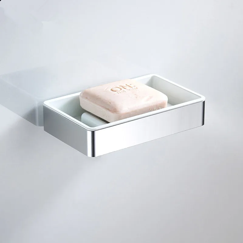 

Nail Free Soap Holder Aluminum Bathroom Soap Dish Square Bath Shower Shelf Bath Shower Caddy Rack Holder Brief