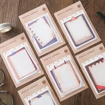 

1 pcs Vintage paper file memo pad paper post notes sticky notes notepad kawaii stationery papeleria school supplies kids gifts