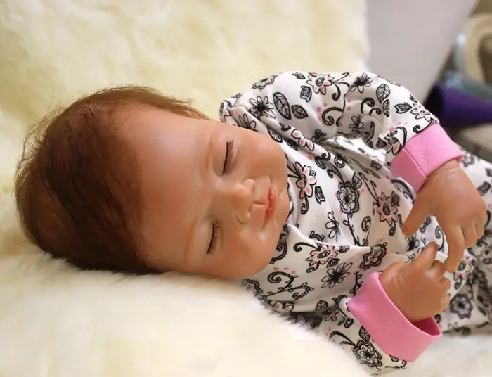 

Very soft 20inch reborn baby doll high quality lifelike soft silicone vinyl children dolls real gentle touch bonecas reborn