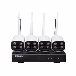 Escam WNK403 4CH Wi-Fi NVR комплект 720 P IP Bullut Беспроводной Камера 3,6 мм Открытый ИК Ночное видение CCTV дома безопасности Системы