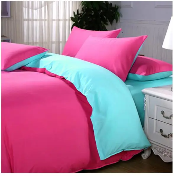 

Simple pure color 4 times 1.2 meters dormitory 1.5/1.8 m double quilt cover sheet are plain three four-piece free shipping