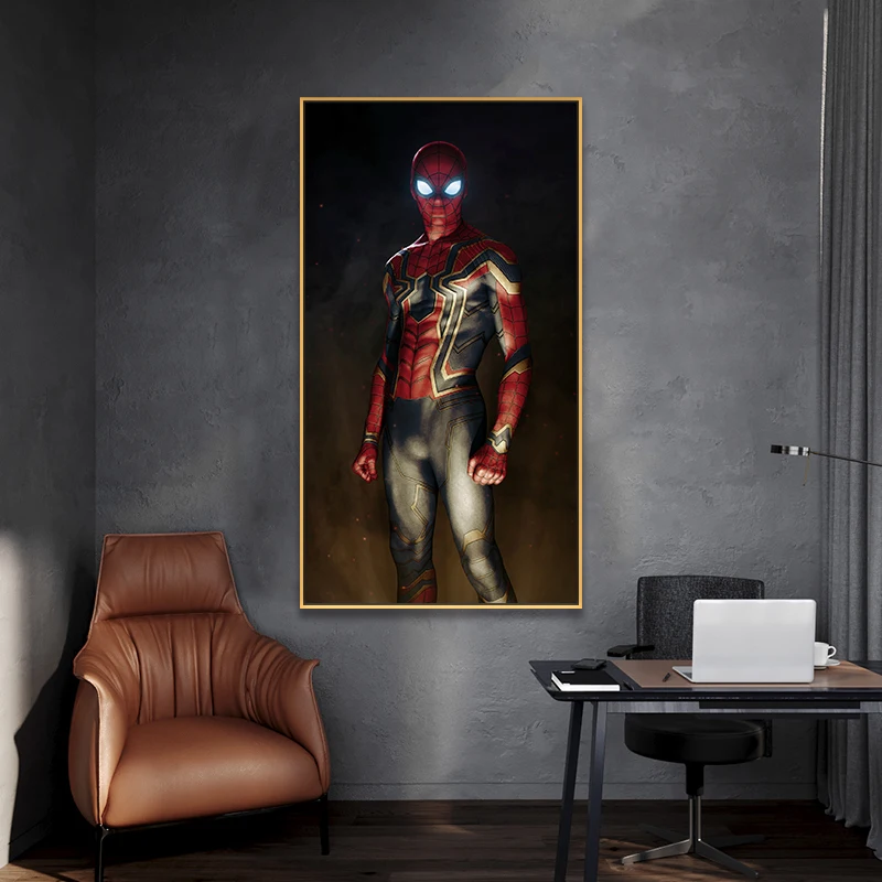 Человек-паук Marvel постеры с супергероями и принтами на холсте художественные настенные картины для гостиной детской комнаты мультяшный домашний декор