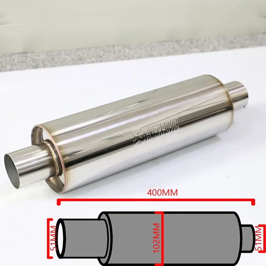 JZZ COZMA Car exhaust tip silencer Stainless Steel Racing straight