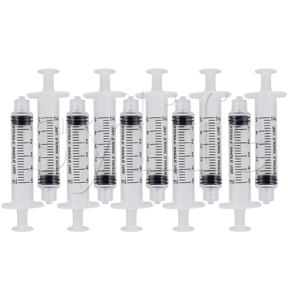

10PCS Refilled 5ML Screw Type Hand Push Glue Dispensing Industrial Syringe