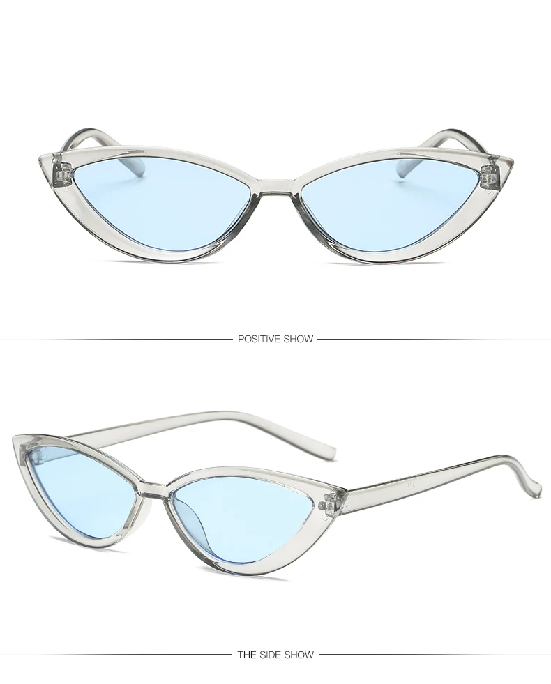 COOYOUNG Cat Eye Style Clear Frame Sunglasses Women Red Summer Accessories For Beach Fashion Female Sun Glasses UV400