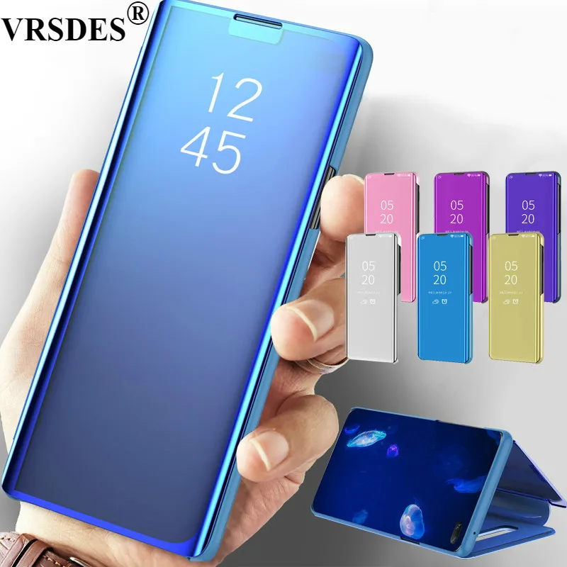

For Samsung Galaxy S10 5G S10 Plus S10e A30 A50 A70 Case Luxury Flip Mirror Cover For S10 5g M20 M30 A7 A8 A9 2018 Stand Case