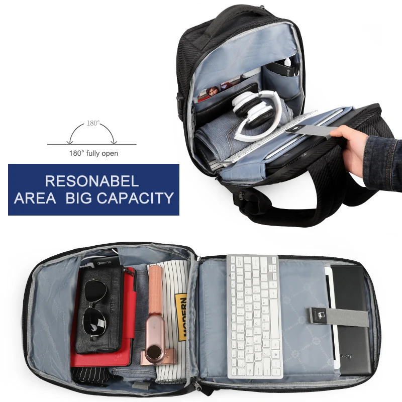 Tigernu Новое поступление высокое качество 15," противоугонные мужские рюкзаки для ноутбука TSA замок без ключа дизайн бизнес путешествия мужские Mochilas