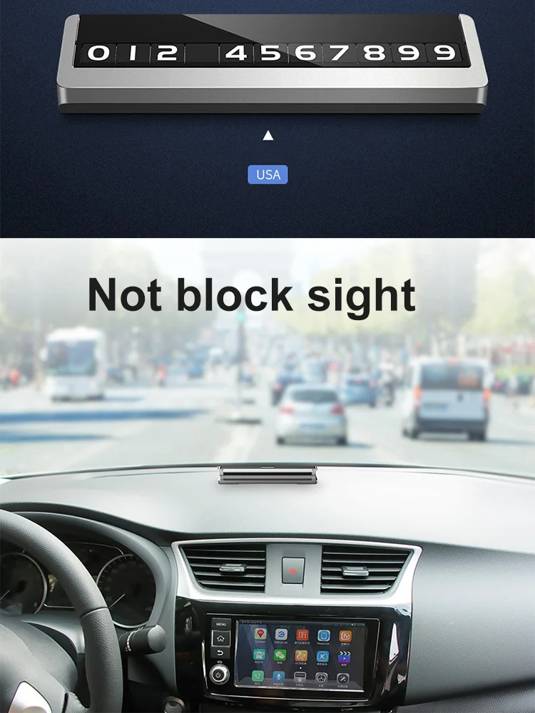 Автомобильная карточка с телефоном для временной парковки держатель вращающийся Автомобильный телефонный номер для автомобильного стайлинга светящийся телефонный номер пластина для автомобиля Наклейка