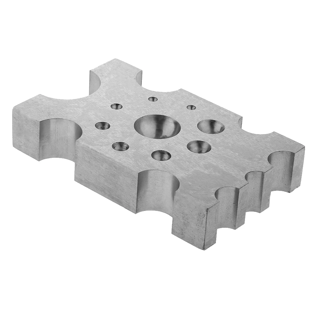 

Stainless Steel Flat Designer Jewelry Dapping Block With 22 Depressions