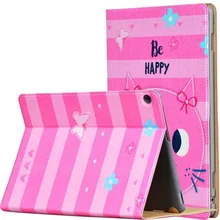 ocube Happy Panda Cat Garden Painted PU Leather Flip Case Cover For Huawei MediaPad M3 Lite 10 BAH-W09 BAH-AL00 10.1″Tablet