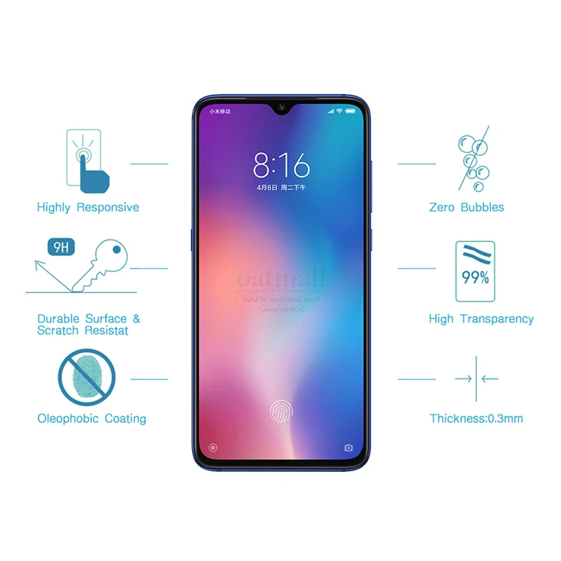 2 шт., защитная пленка из закаленного стекла для Xiaomi mi A3, Защитное стекло для экрана mi A3 lite Saver 9H
