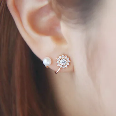2018 New Fashion Exquisite Silver Full Imitation Crystal c Ear Clip Buckle For Women Girl | Украшения и аксессуары