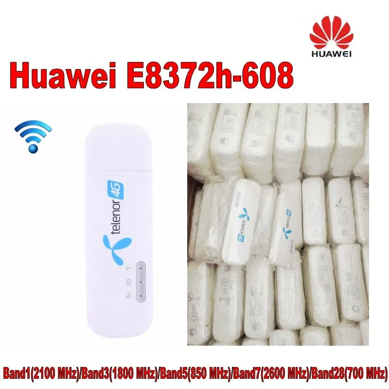 100 шт. доставка по всему миру huawei E8372 E8372h-608 4G 150 Мбит/с wingle USB модем Hotspot