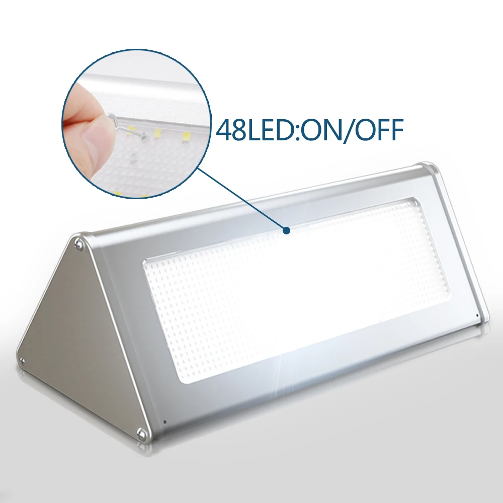 

Garden Solar Led Light Outdoor Radar Wave Induction 800LM 48 LEDS Solar Lamp Panels IP65 Waterproof Night Lighting ALUVEE