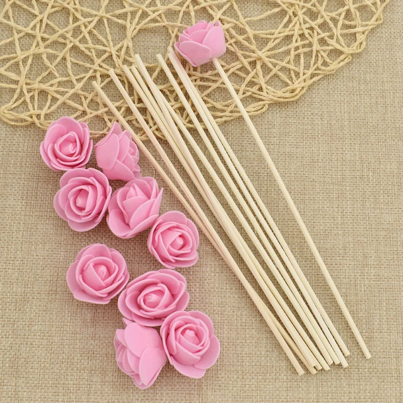 10pcs Colorful 3mm Rattan Artificial Flower Fragrance Diffuser Replacement Refill Stick Home Decor Supplies