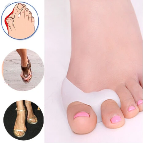 

2 Pcs/Lot Foot Big Toe Corrector Protector Silicone Gel Bunion Adjuster Hallux Valgus Corrector Seperator Wholesale Pedicure