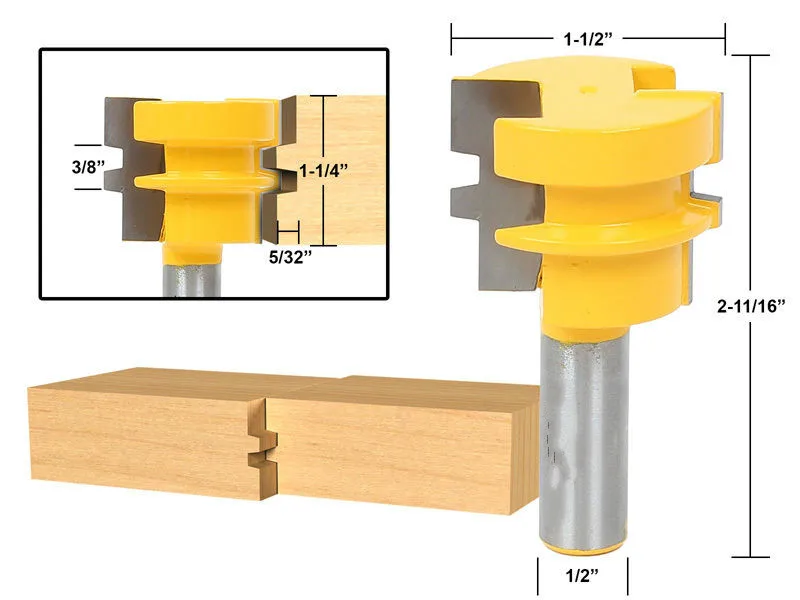 

high quality Glue Joint Router Bit - Medium Reversible 1/2 Shank wood milling router /cnc router bits/milling tool