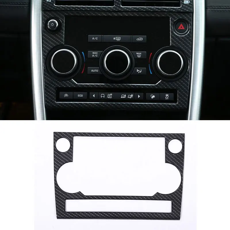 

Newest Carbon Fiber Interior Moldings For Land Rover Discovery Sport ABS Mode Button Decoration Box Frame Cover Trim Parts 2015+