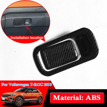 

Car Styling ABS Chrome Sequins For Volkswagen T-ROC 2018 Glove Box Sequins Internal Decoration Auto Accessories Car Stickers