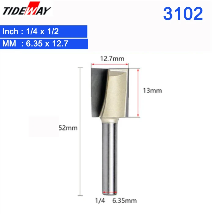 1//4/" x 7//8/" Carpentry Cleaning Bottom Router Bit Cutter Wood Cutting Tool