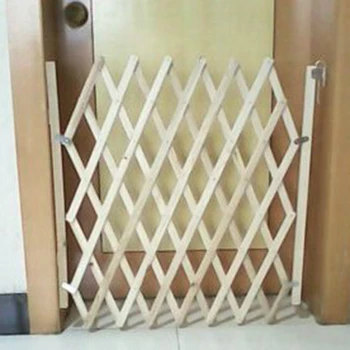 

Puppy Pet Wooden Fence Fence Door Pinewood Portable Garden Screen Wooden Safety Gate Swing Folding Dog Barrier