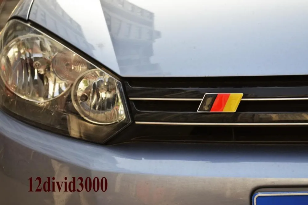 Немецкий флаг эмлема на передней решетке подходит MK7 MK6 GOLF 7 CC Jetta SCIROCCO Polo Tiguan