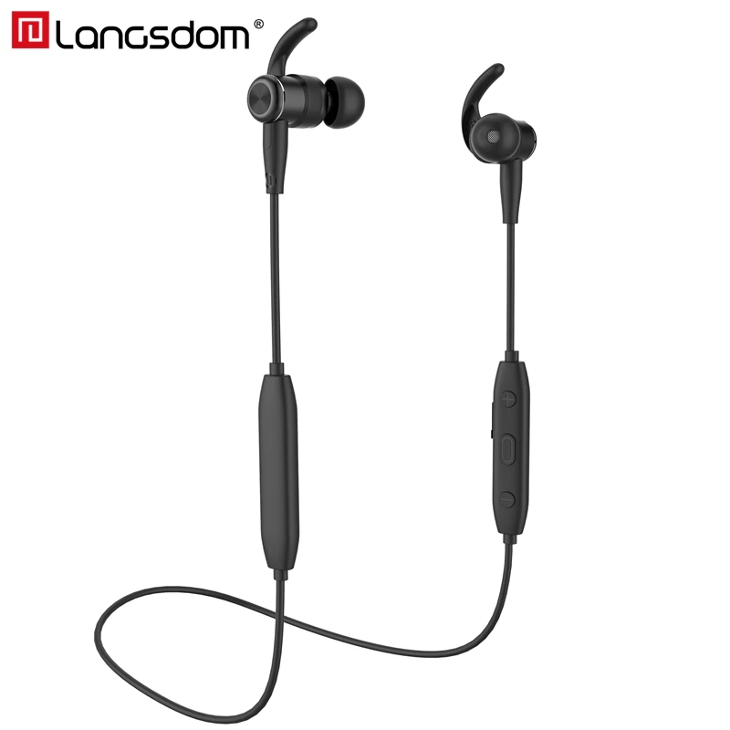 

Langsdom X20 Sport Bluetooth Headphone with Mic IPX5 Waterproof Metal Wireless Earphone Headset for Phone Earbuds audifonos