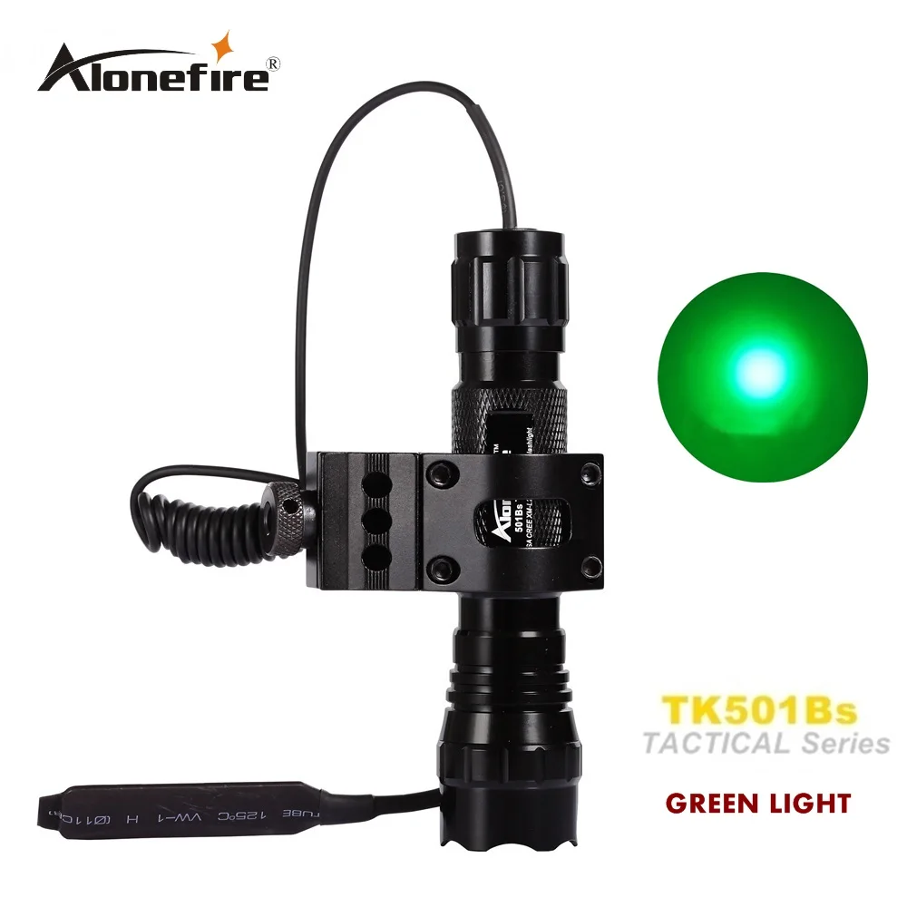 501B led green light Tactical Flashlight Hunting Rifle Torch Shotgun