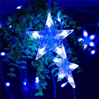 

2.5M 138 Leds String Light Star Moon Fairy Lights Led Star Holiday Lamps for Wedding Home Party Birthday Garland Decor LED Strip